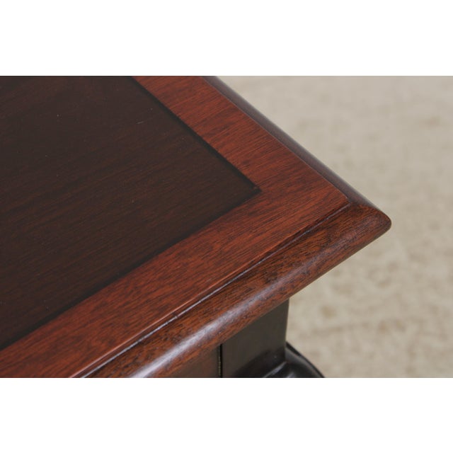 1990s Stickley Mahogany Inlaid Console Table For Sale - Image 5 of 15