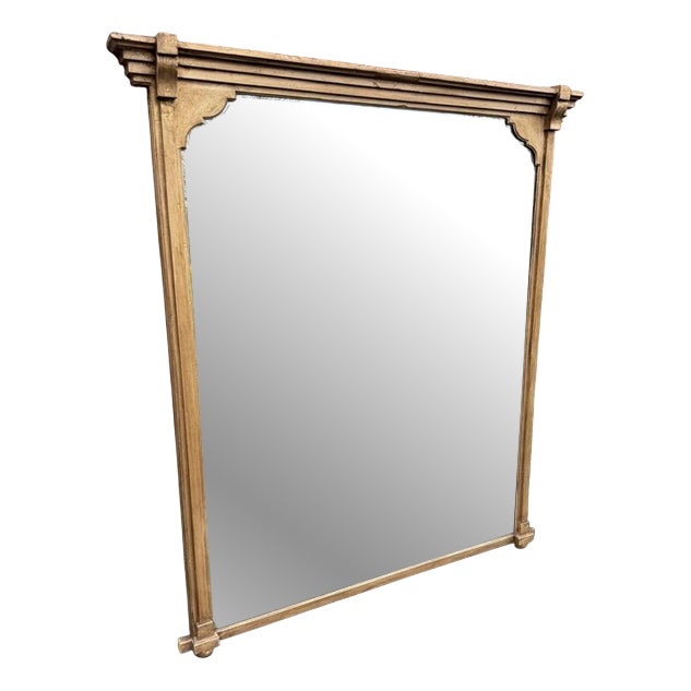 Large Antique 19th Century English Gilt Overmantle Mirror For Sale