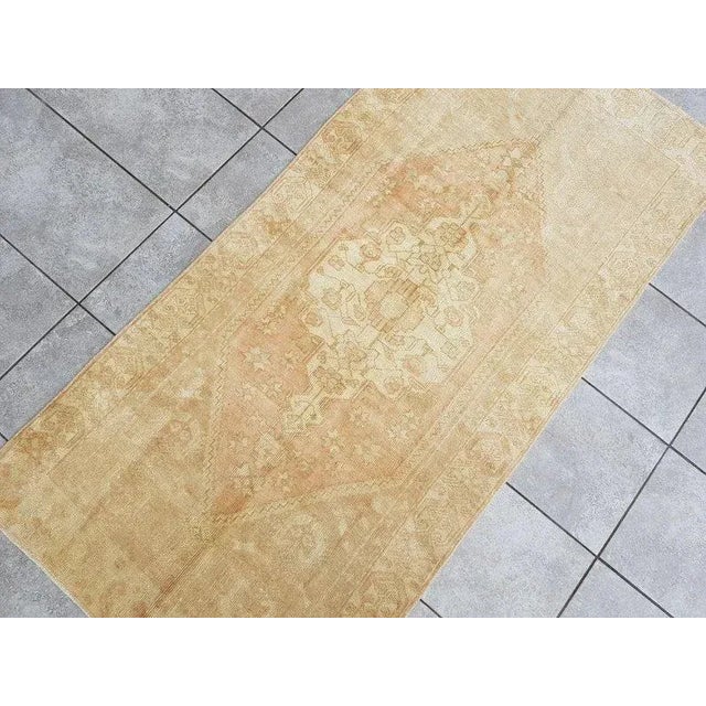 Tan 1960s Anatolian Vintage Area Wool Rug For Sale - Image 8 of 11
