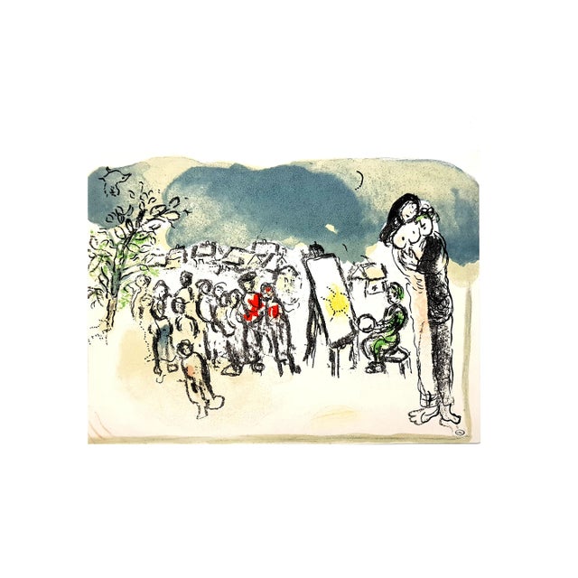 Marc Chagall - Hommage à Julien Cain - Original Lithograph 1968 For Sale