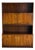 Vintage Danish Mid Century Modern Rosewood Display Cabinet Bookcase Hutch Bar Cabinet For Sale