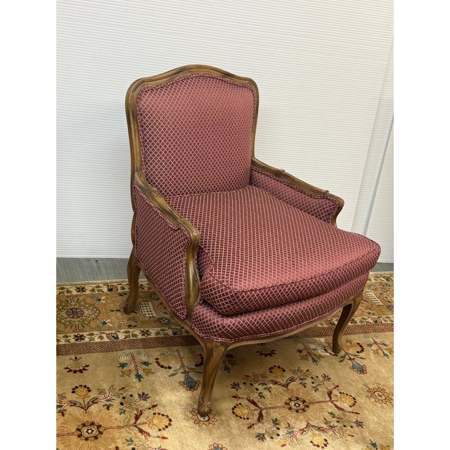 French Country Louis XV Style Bergère Chair For Sale - Image 10 of 12