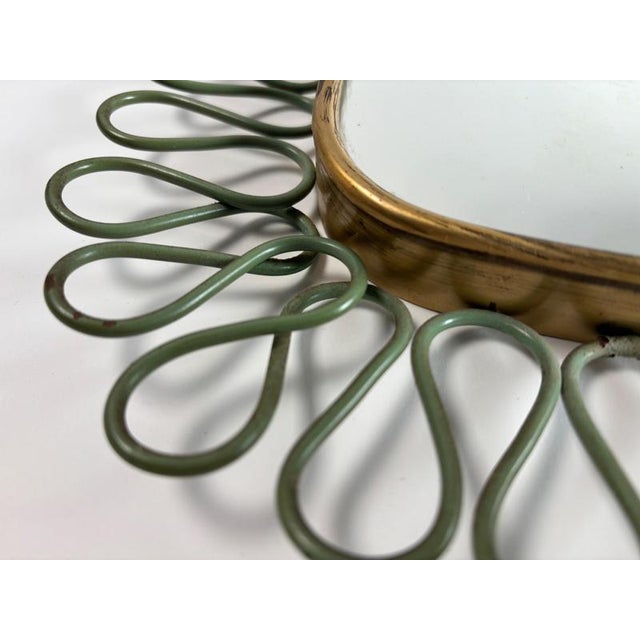 1950s Mid-Century Modern Italian Brass Mirror by Gio Ponti, 1950s For Sale - Image 5 of 10