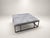 Animal Skin Modern Leather Ottoman Coffee Table With Metal Frame, 45" Square For Sale - Image 7 of 8