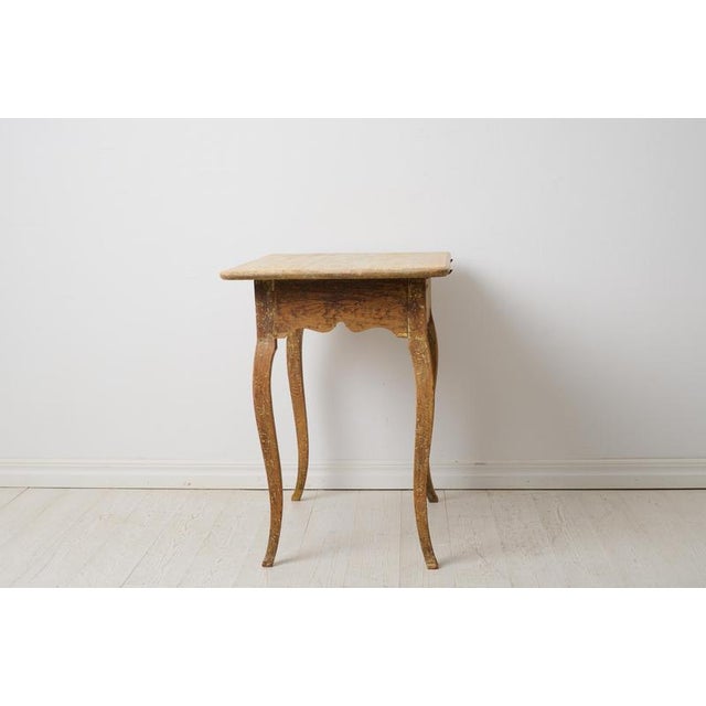 Antique Northern Swedish Rococo Centre Table with Elegantly Curved Legs, 1770 For Sale - Image 6 of 9