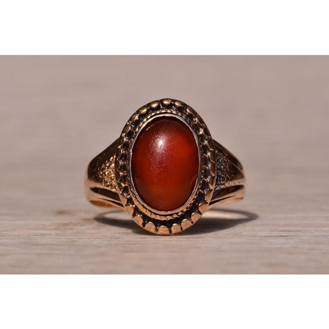The Benson: Antique Carnelian Ring in Yellow Gold For Sale - Image 9 of 11