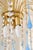 Metal Vintage Chandelier with Blue Teardrop Crystals, 1970s For Sale - Image 7 of 10