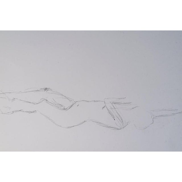 Evelyne Luez, Depicting Nude Women, 20th Century, Pencil on Paper For Sale - Image 6 of 9