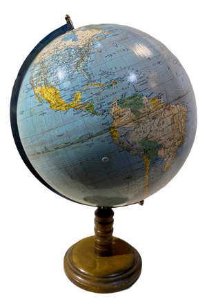 Vintage Rotatable World Globe
