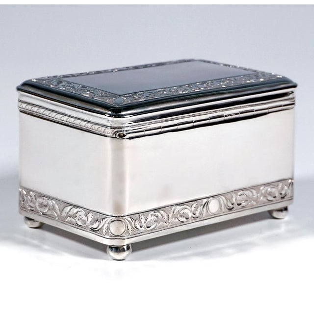 Antique Vienna Silver Biedermeier Sugar Box by Christian Sander, 1831 For Sale - Image 4 of 8