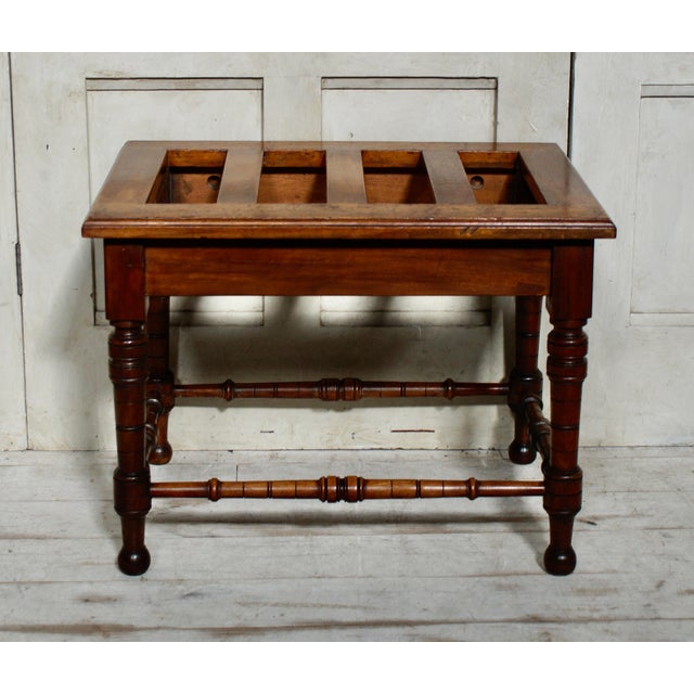 Victorian Teak Luggage Stand, 1900 For Sale - Image 4 of 10