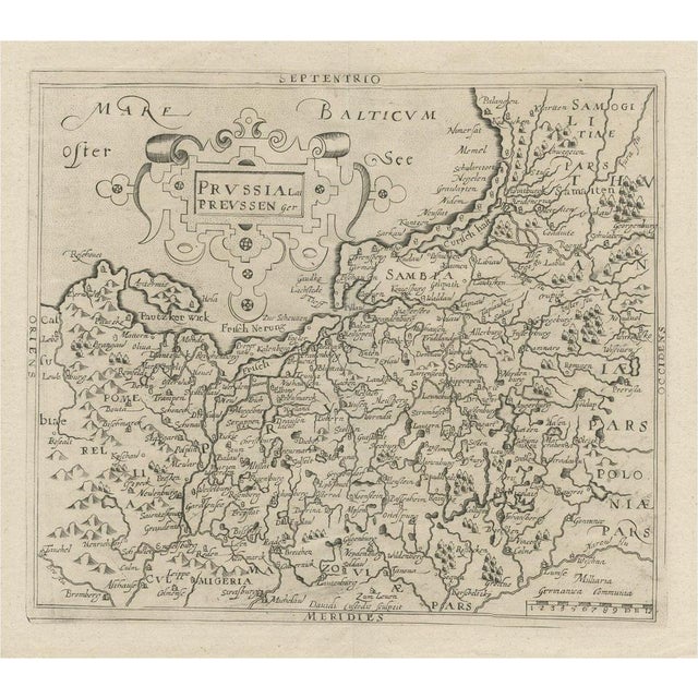 Antique Map of Prussia, 1630 For Sale