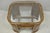 Vintage Hollywood Regency Bentwood Rattan Glass Top Beach House Side Table For Sale - Image 4 of 11