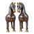 Late 19th Century Pair of Cloisonné Enamel Gilt Bronze Horse Figures, 14200g Total, Qianlong Mark For Sale