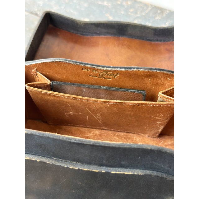 Vintage Sculpted Leather Box Made in Italy, Circa Mid-20th Century For Sale - Image 10 of 11