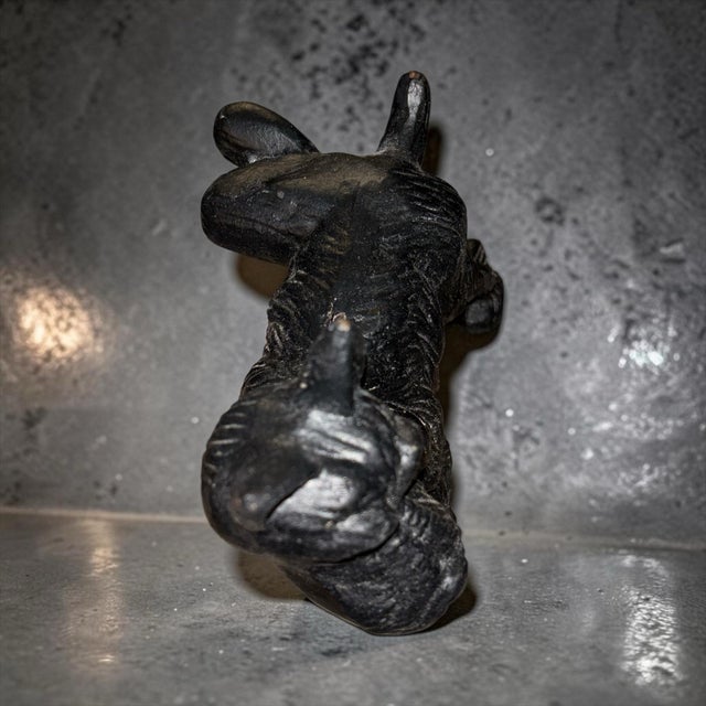 Mid 20th Century Cast Iron Scottish Terrier ("Scottie") Dog Doorstop and Bookend For Sale - Image 4 of 5