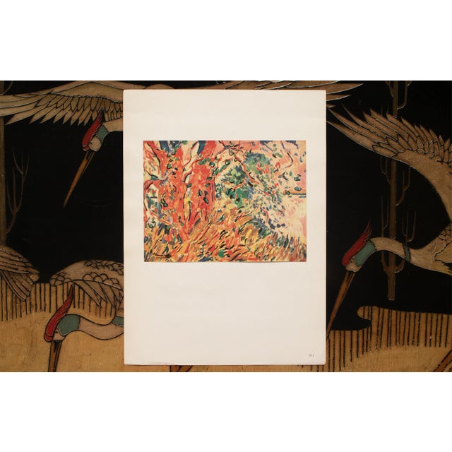 1943 After Maurice De Vlaminck, "The Platanes", First Edition Parisian Offset Lithograph For Sale - Image 4 of 8