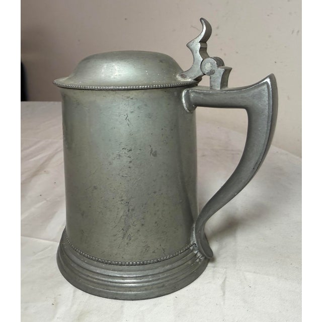 Metal Antique 1905 Pewter College University Pennsylvania Class 8 Tankard Trophy Stein For Sale - Image 7 of 14