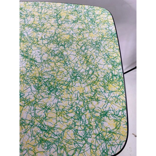 Metal Mid-Century Modern Spaghetti Pattern Hairpin Leg Kitchen Set - 7 Pieces For Sale - Image 7 of 13