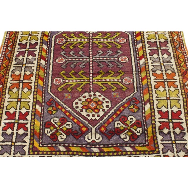 Colorful Vintage Turkish Oushak Rug - 03'00 X 04'05 For Sale - Image 4 of 7