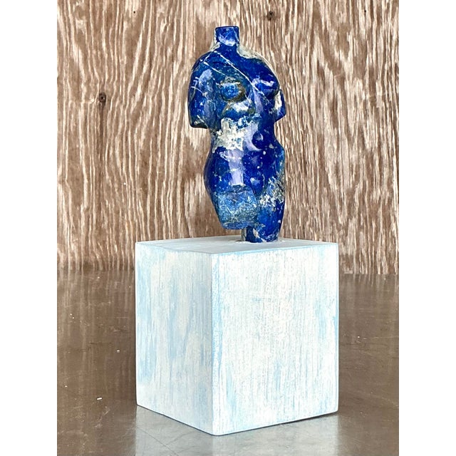 Boho Chic Vintage Boho Carved Stone Female Torso Sculpture For Sale - Image 3 of 12