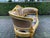 1970s French Louis XVI Gold Beech Brown Velvet Settee 1pc For Sale - Image 11 of 14