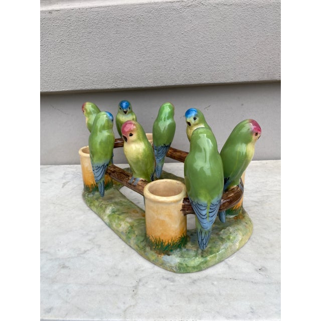 Jerome Massier Large Majolica Parrots Centerpiece Delphin Massier, Circa 1900 For Sale - Image 4 of 9