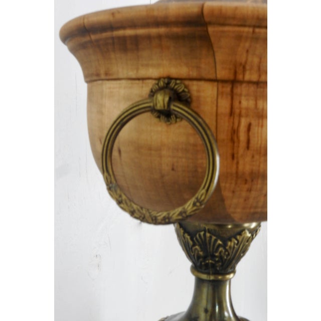 1930s Pair of Early 20th Century Frederick Cooper Metal and Wooden Lamps For Sale - Image 5 of 7