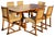 Extendable Dining Table Chairs, Set of 7 For Sale