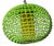 Vintage Rattan Green Globe Oange Glass Shade Pendant Light For Sale - Image 16 of 18