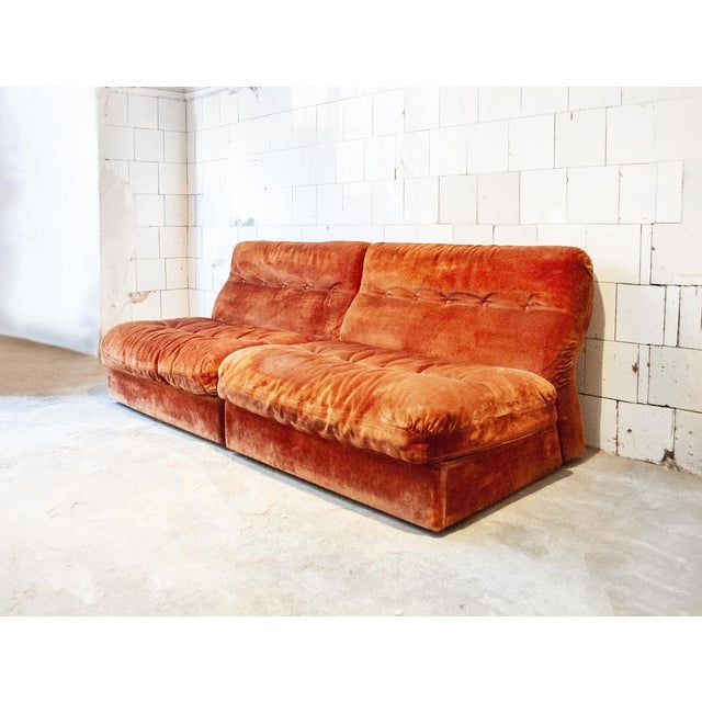 leather sofa. Five modules: two large and three small. Designer Antonello Mosca Producer Cinova 60's Dimensions Large...