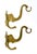 Metal Pair of Vintage Indian Brass Elephant Double Wall Hooks – Bohemian / Global For Sale - Image 7 of 11