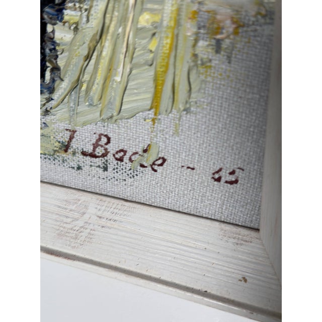 Ingrid Bade, Abstract Landscape, 1960s, Oil on Canvas, Framed For Sale - Image 4 of 18