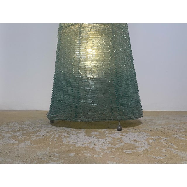 Pyramidal Glass Floor Lamp by Eric Debras, France, 1970s For Sale - Image 6 of 10
