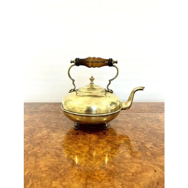 Antique Victorian Brass Kettle, 1850 For Sale - Image 6 of 7