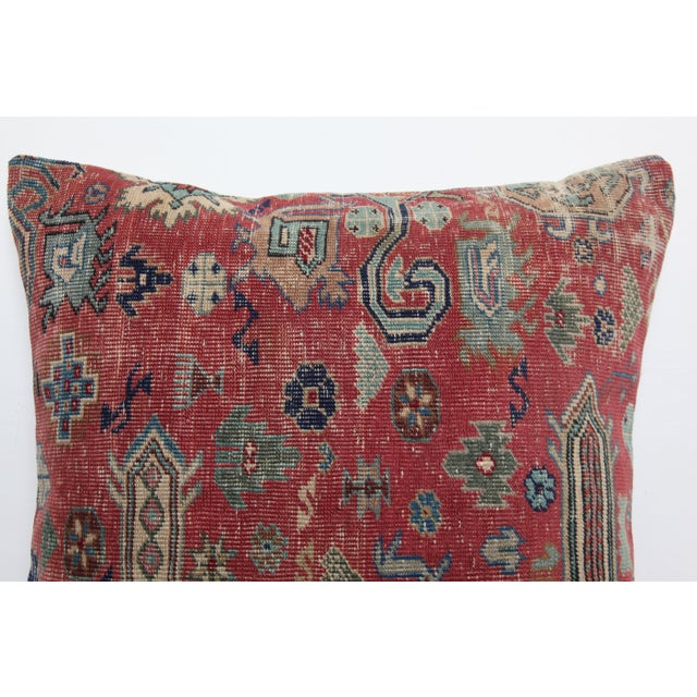 Vintage Tribal Figures Handwoven Rug Pillow Cover -20'' X 29'' For Sale - Image 4 of 10