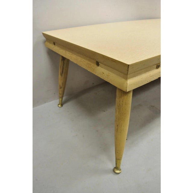 Wood Vintage Mid Century Modern Atomic Era Laminate & Wood Coffee Table Set - 3 PCS For Sale - Image 7 of 11