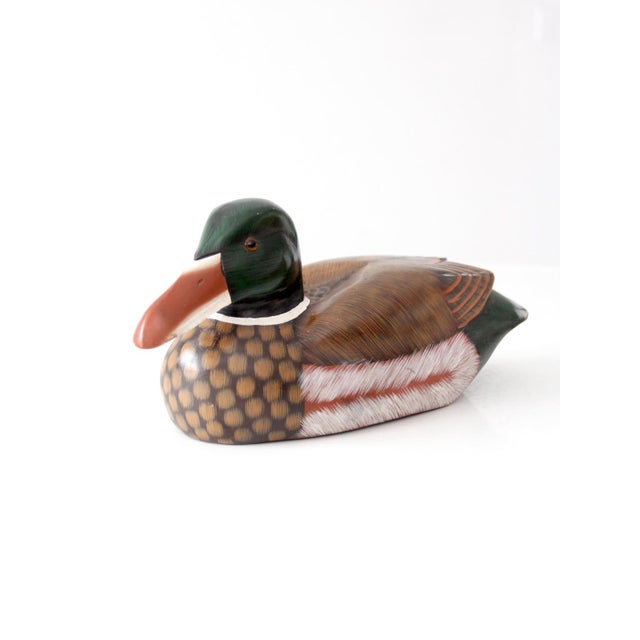 Vintage Hand Painted Wood Mallard Duck Decoy For Sale - Image 11 of 15