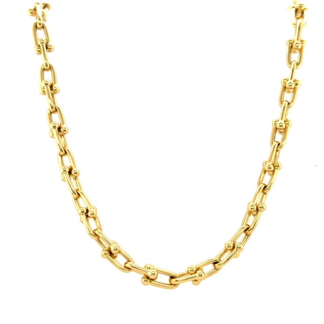 Contemporary Tiffany & Co. Hardwear 18k Yellow Gold Small Link Necklace For Sale - Image 3 of 9