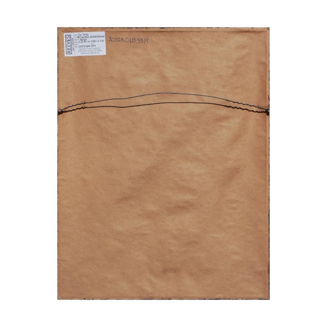 Contemporary Ike E. Morgan Teal and Blue Toned Abstract Contemporary Portrait of a Lady in a Fro, 1984 For Sale - Image 3 of 11