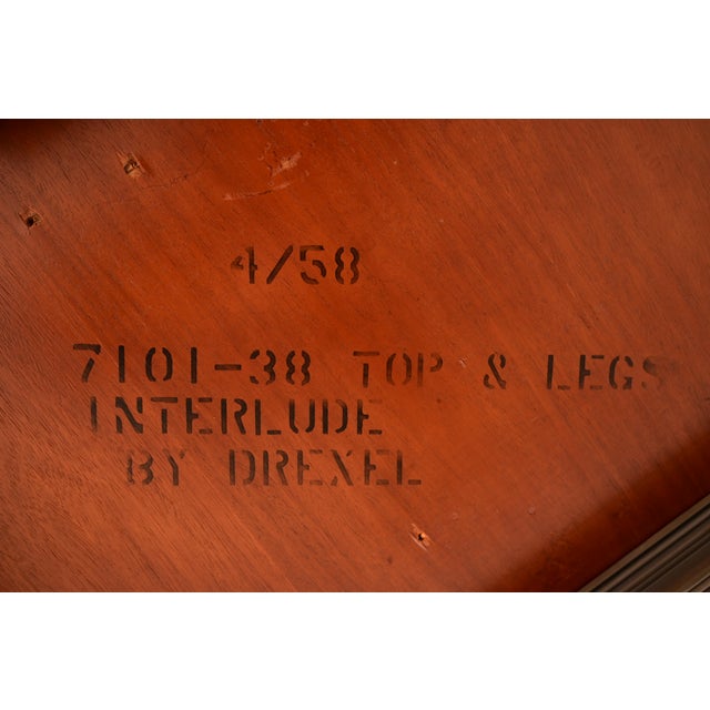 Drexel French Regency Louis XVI Mahogany Extension Dining Table, Newly Refinished For Sale - Image 14 of 15