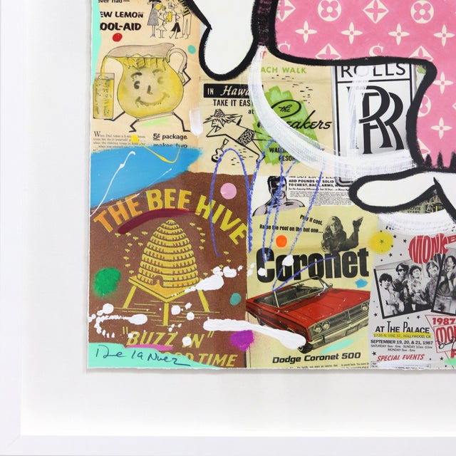 2020s Joe Cool Lean - Original Pop Art Mixed Media Painting on Paper by Nelson De La Nuez For Sale - Image 5 of 8