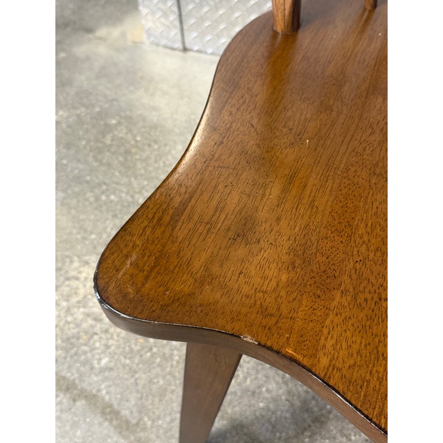 Brown Set of 4 Bow Back Rustic Farmhouse Dining Chairs For Sale - Image 8 of 12