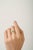 Expressionism Modernist Pear Shape Emerald & Diamond Halo Ring in 14k Yellow Gold Size 5.5 For Sale - Image 3 of 17