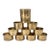 Vintage Solid Brass Banded Napkin Rings – Set of 11 For Sale