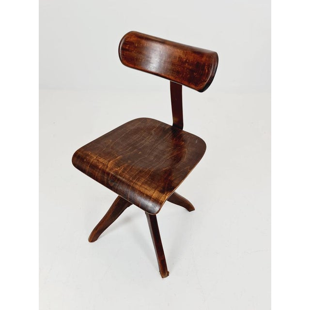Bauhaus Swivel Office Chair in Wood from Puffdreh Kontorchair, 1930s For Sale - Image 4 of 16