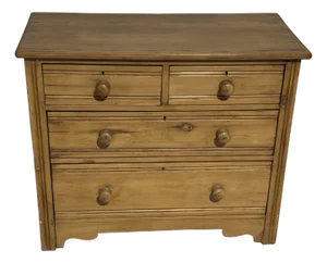 Antique Pine Two Over Two Drawers - Chest of Drawers From England