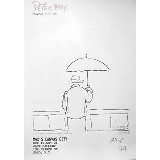1981 Peter Max "Max's Canvas City" Poster For Sale