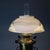 Antique Arts & Crafts Wrought Iron Table Lamp & Hand Painted Shade, C1910 For Sale - Image 4 of 15
