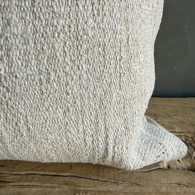 Vintage Rug Pillow Cover With Original Seams For Sale In Los Angeles - Image 6 of 7